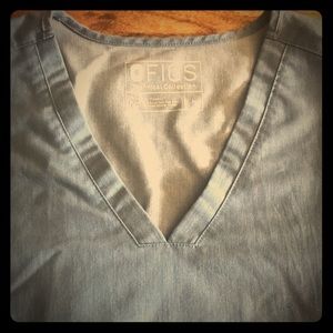 Figs Scrub Top- Large- Heather Indigo